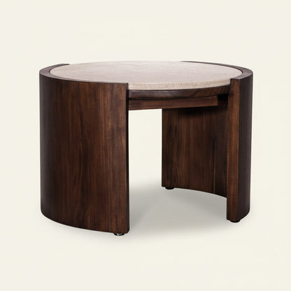 ISAK SIDE TABLE | MARBLE TOP | ROASTED COFFEE