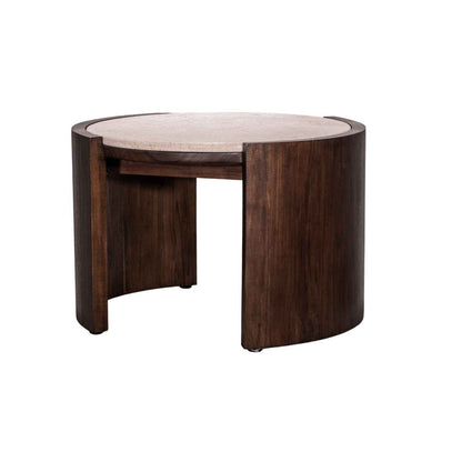 ISAK SIDE TABLE | MARBLE TOP | ROASTED COFFEE