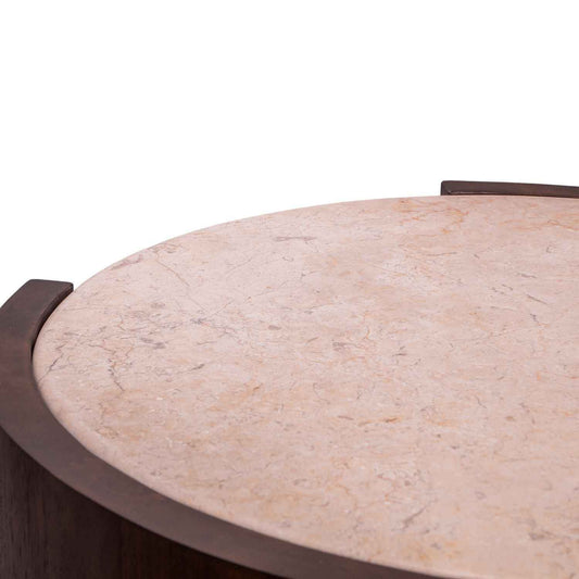 ISAK SIDE TABLE | MARBLE TOP | ROASTED COFFEE