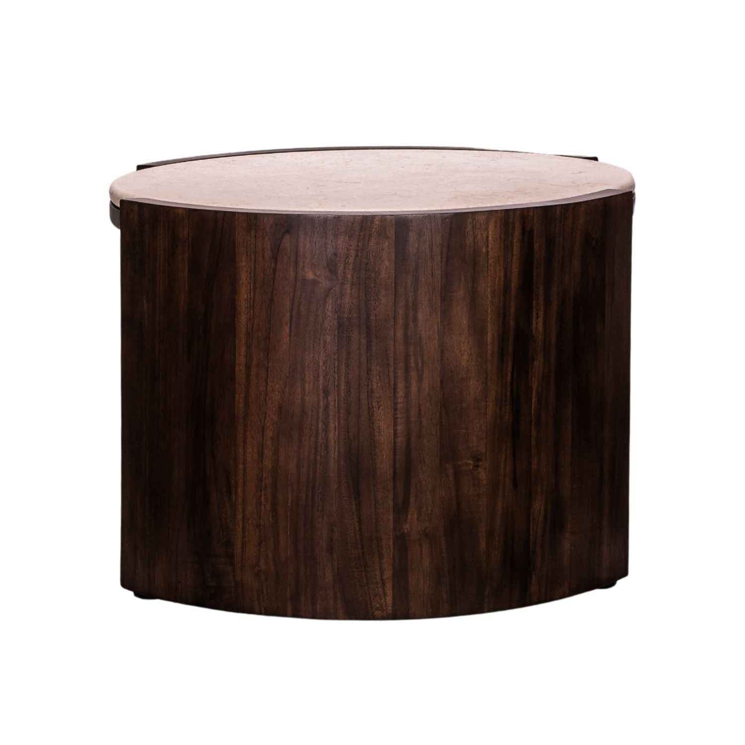 ISAK SIDE TABLE | MARBLE TOP | ROASTED COFFEE