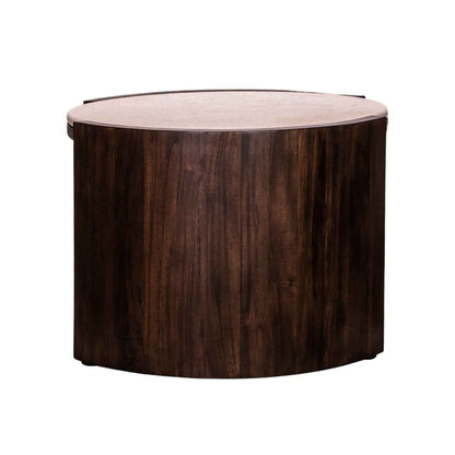 ISAK SIDE TABLE | MARBLE TOP | ROASTED COFFEE