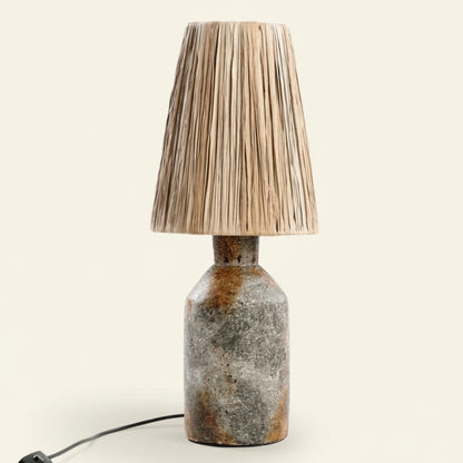 ITHAKA TABLE LAMP | ANTIQUE GREY + NATURAL