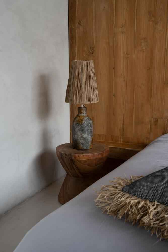 ITHAKA TABLE LAMP | ANTIQUE GREY + NATURAL