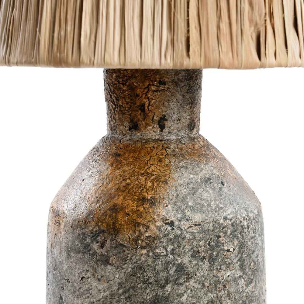 ITHAKA TABLE LAMP | ANTIQUE GREY + NATURAL
