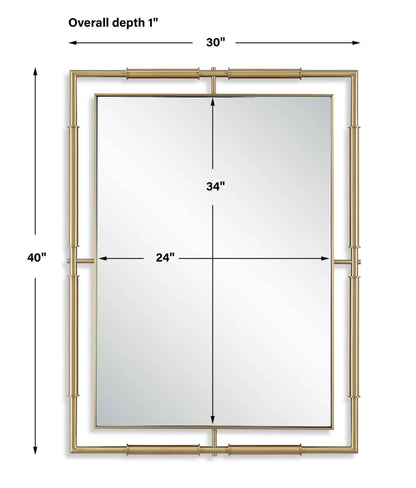IT'S ALL CONNECTED BRASS VANITY MIRROR