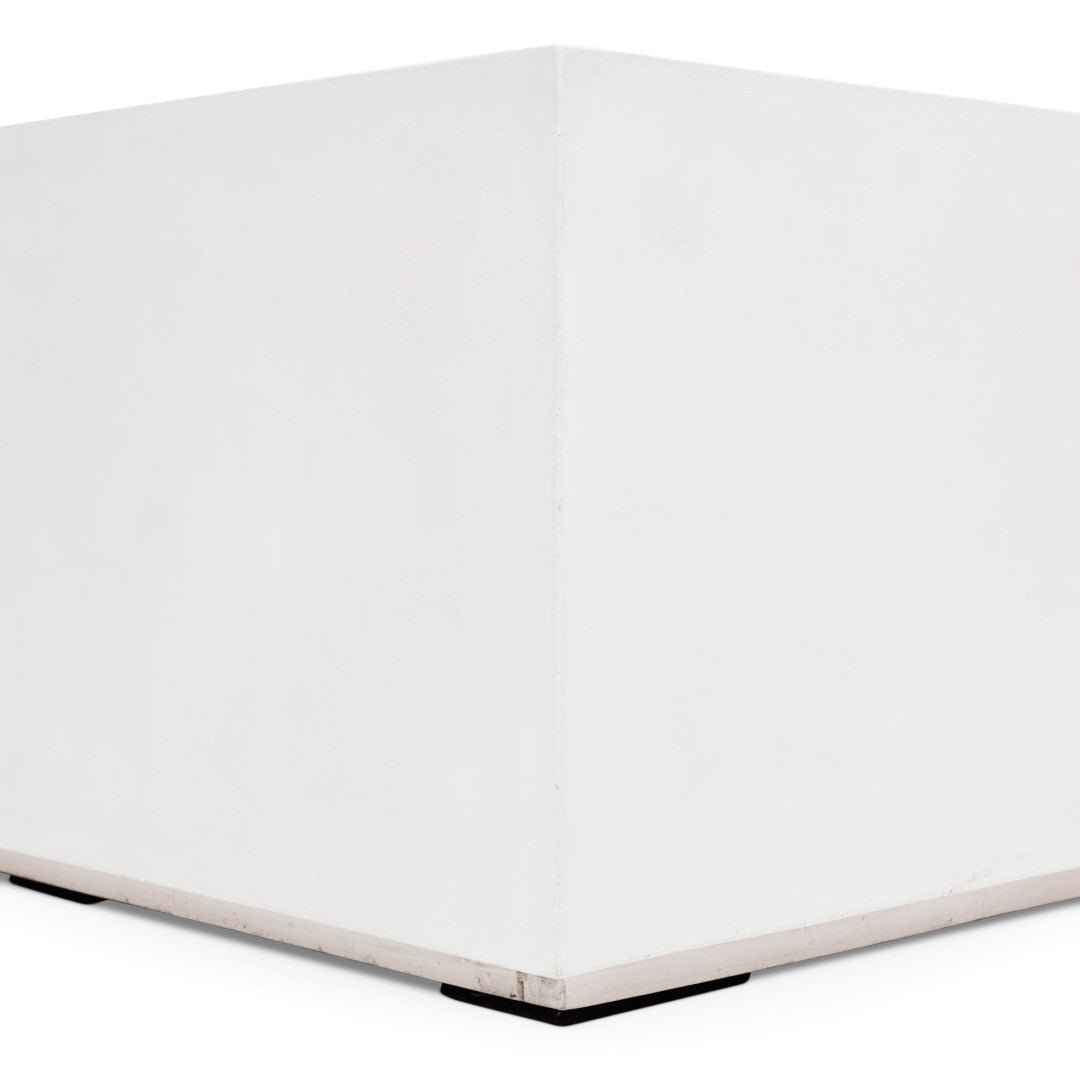 IVORY WHITE CONCRETE SQUARE BLOCK COFFEE TABLE