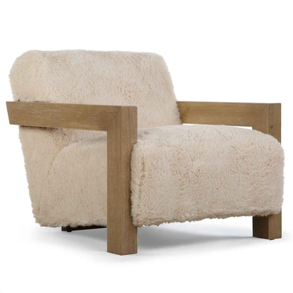 JACKSON FAUX SHEEPSKIN ARM CHAIR