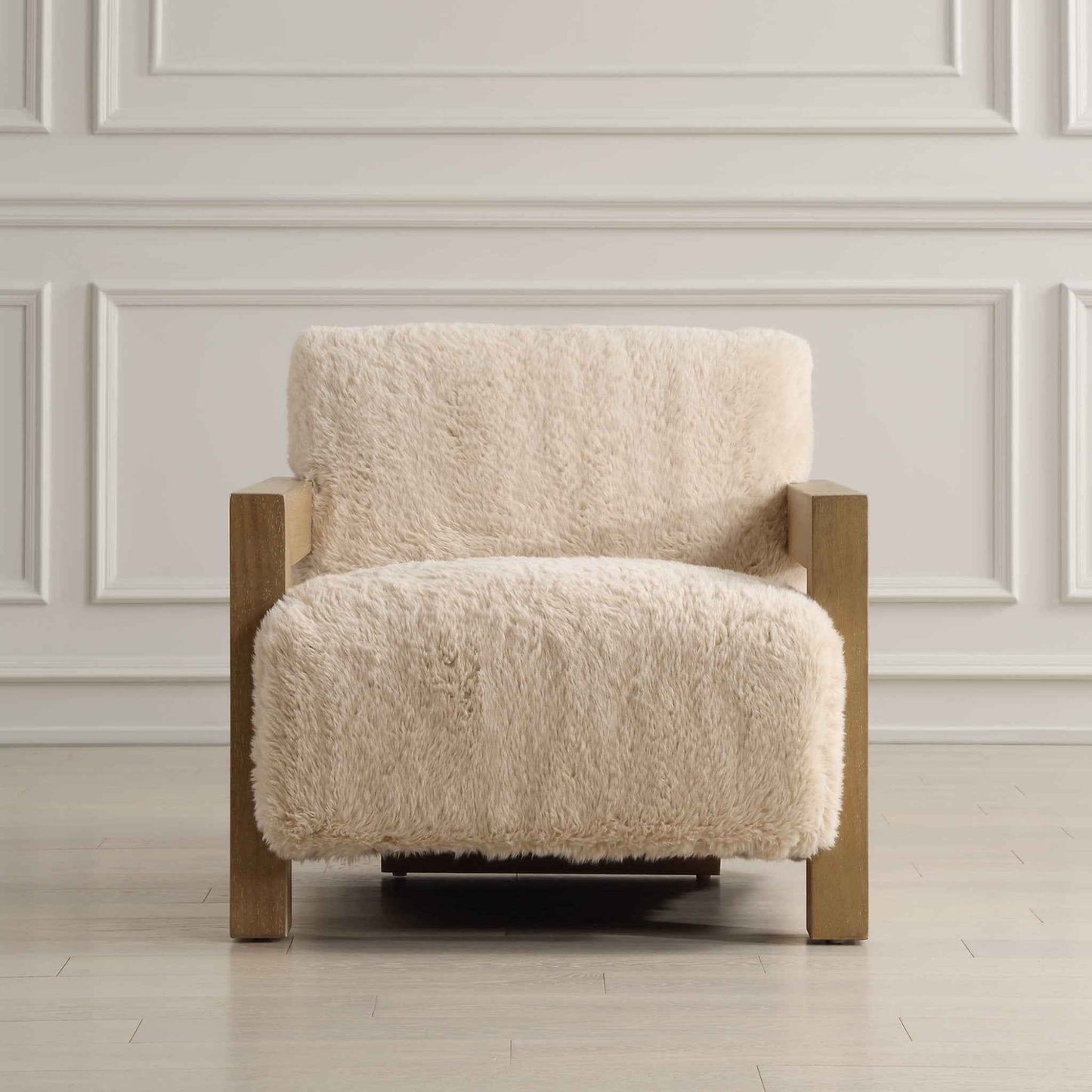 JACKSON FAUX SHEEPSKIN ARM CHAIR
