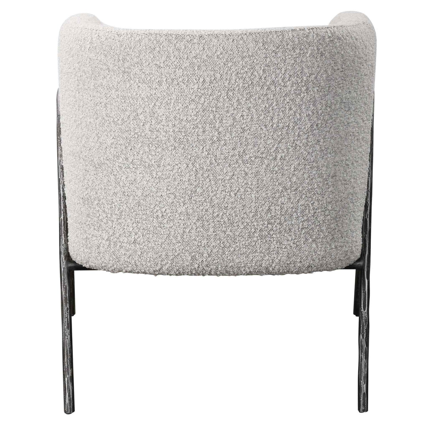 JACOBSEN BARREL CHAIR: IVORY-GREY BOUCLE