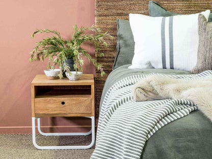 JAYDEN (BED)SIDE TABLE / WHITE FRAME