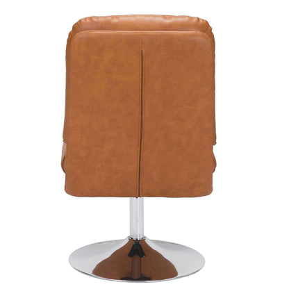 JET-SET BROWN VINYL SWIVEL CHAIR