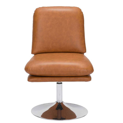 JET-SET BROWN VINYL SWIVEL CHAIR