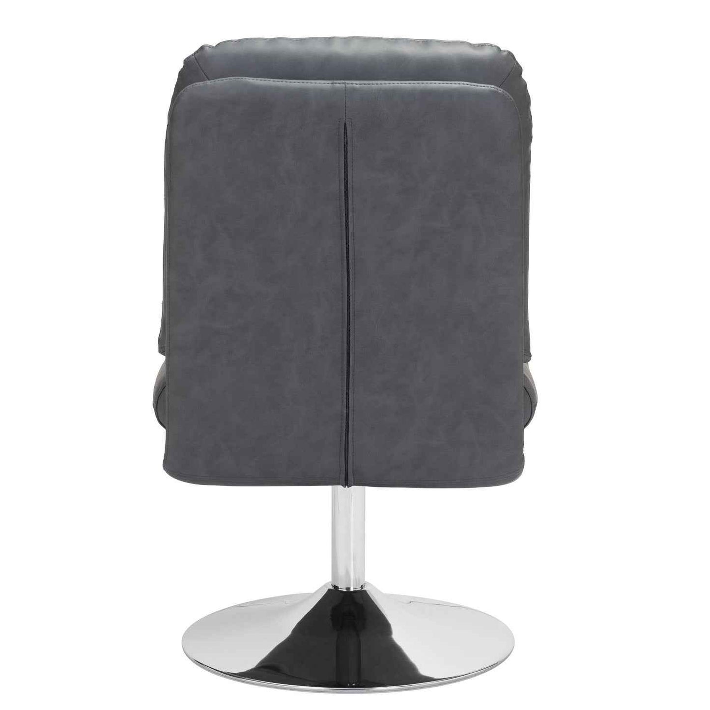 JET-SET GREY VINYL SWIVEL CHAIR