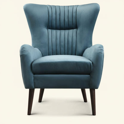 JEWEL SEA BLUE VELVET ARM CHAIR