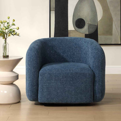 JUNIE CHENILLE UPHOLSTERED SWIVEL CHAIR