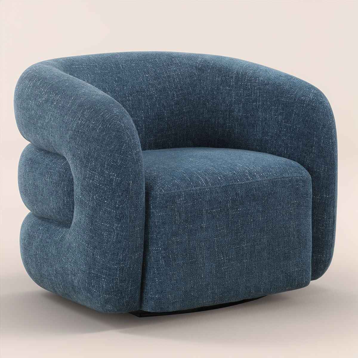 JUNIE CHENILLE UPHOLSTERED SWIVEL CHAIR