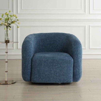 JUNIE CHENILLE UPHOLSTERED SWIVEL CHAIR