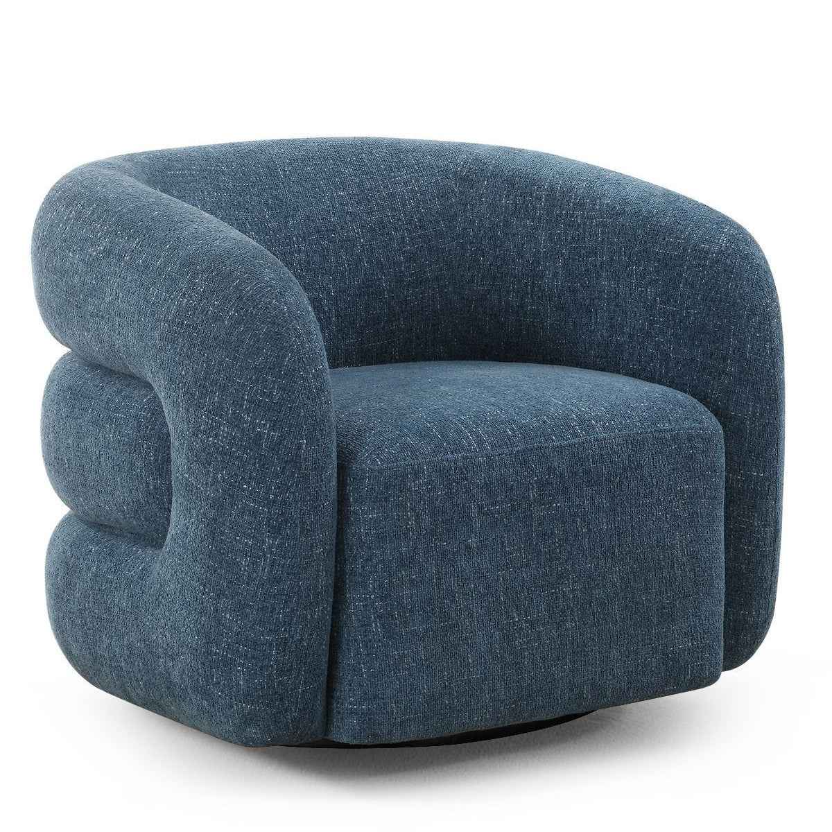JUNIE CHENILLE UPHOLSTERED SWIVEL CHAIR