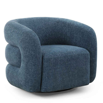 JUNIE CHENILLE UPHOLSTERED SWIVEL CHAIR