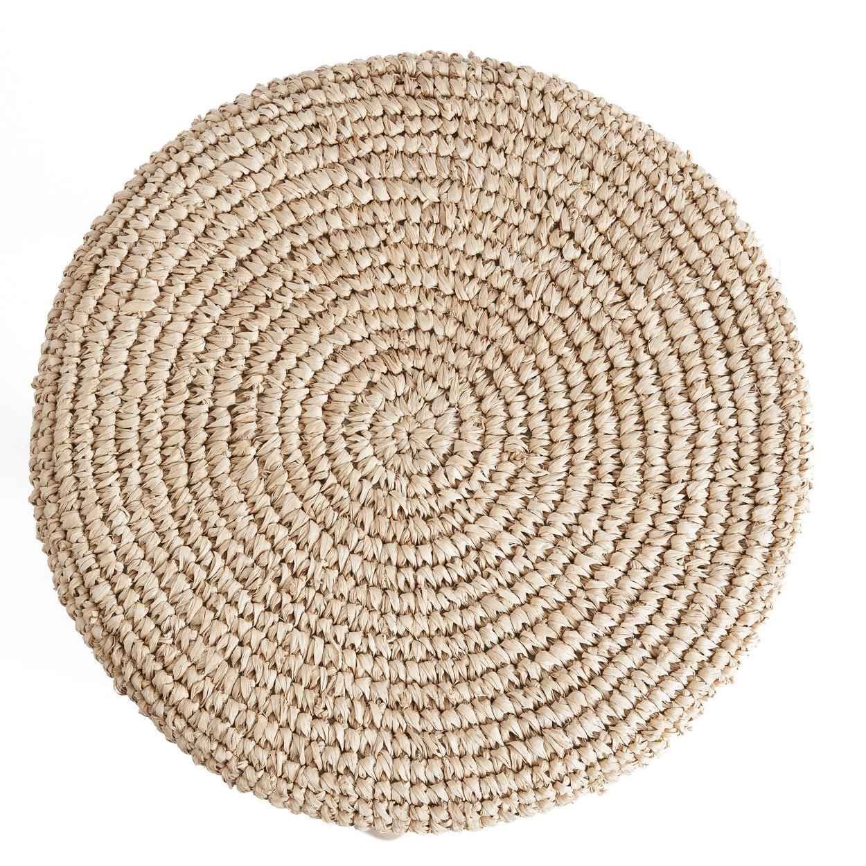 JUNO BAR STOOL | RECLAIMED TEAK +RAFFIA | IN-OUTDOORS