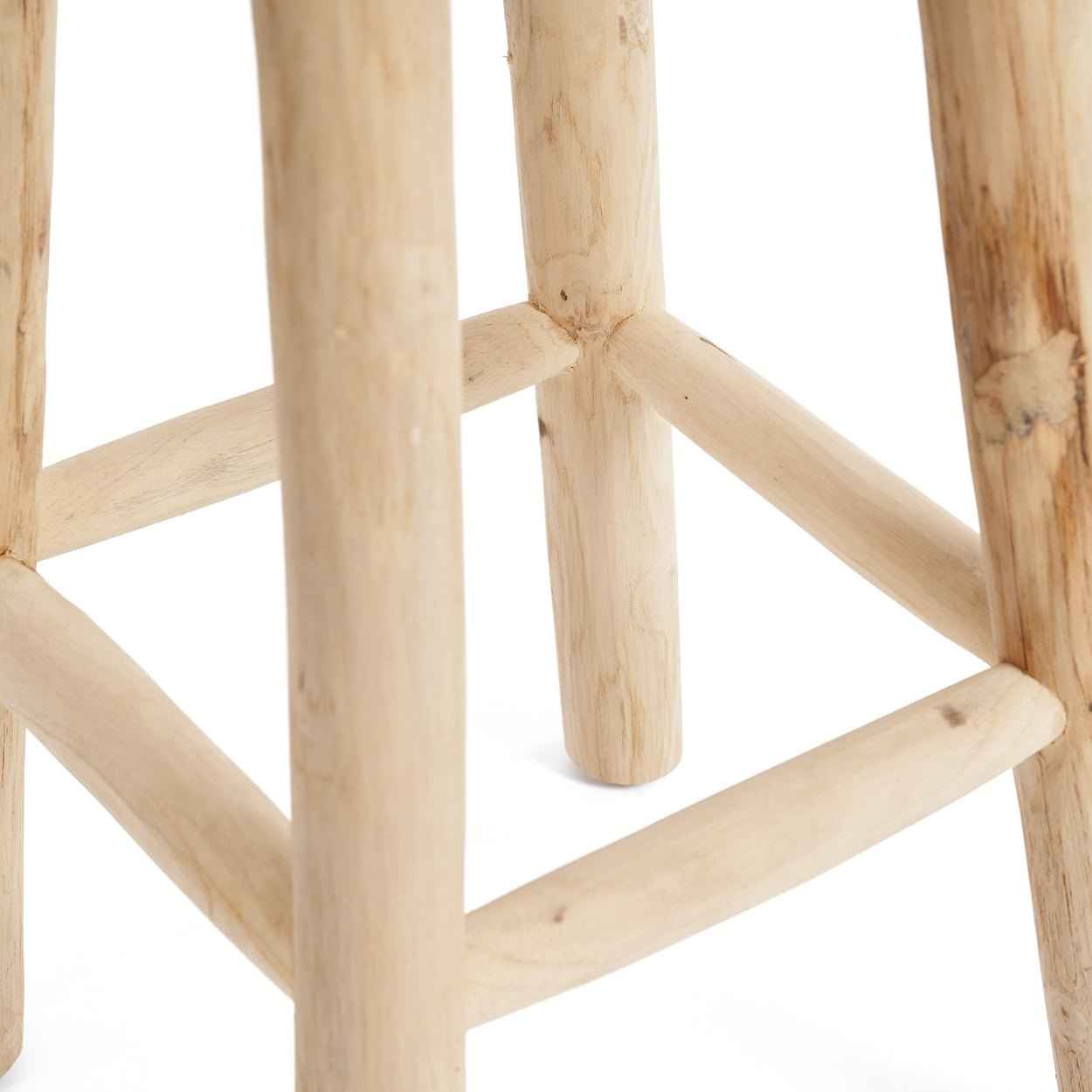JUNO BAR STOOL | RECLAIMED TEAK +RAFFIA | IN-OUTDOORS