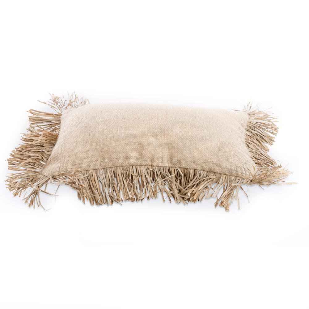 JUTE BONITA RECTANGULAR CUSHION COVER | NATURAL