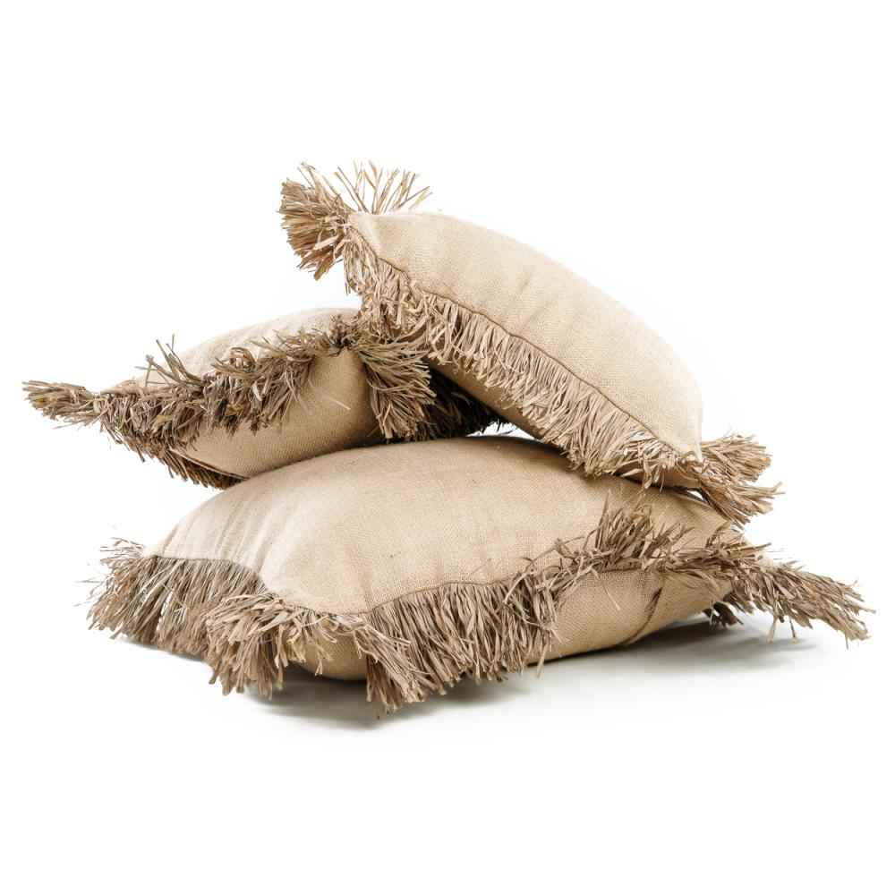 JUTE BONITA RECTANGULAR CUSHION COVER | NATURAL