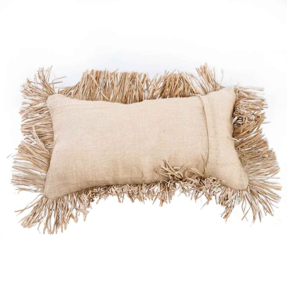 JUTE BONITA RECTANGULAR CUSHION COVER | NATURAL
