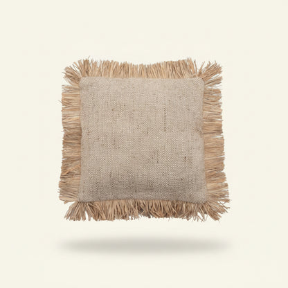 JUTE BONITA SQUARE CUSHION COVER | NATURAL | 2 SIZES
