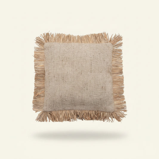 JUTE BONITA SQUARE CUSHION COVER | NATURAL | 2 SIZES