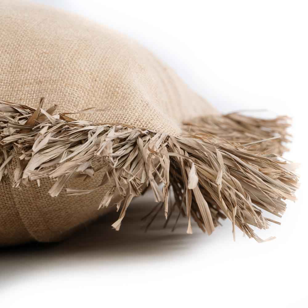 JUTE BONITA SQUARE CUSHION COVER | NATURAL | 2 SIZES