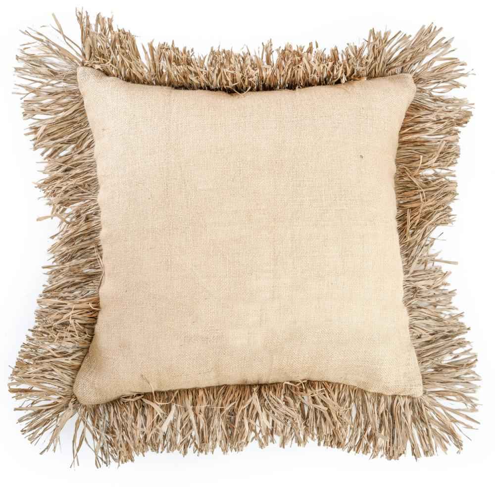 JUTE BONITA SQUARE CUSHION COVER | NATURAL | 2 SIZES