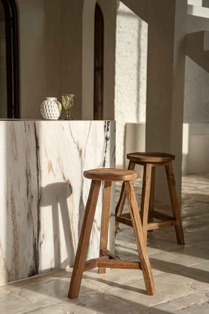 KABUKI BAR STOOL | RECLAIMED TEAK