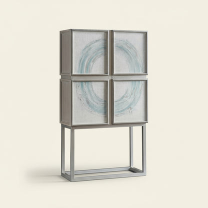 KANDIN LINEN PANELED BAR CABINET