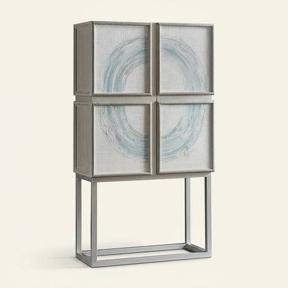 KANDIN LINEN PANELED BAR CABINET
