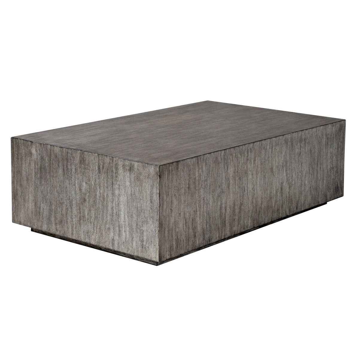 KAREEM METALLIC GRAY BLOCK COFFEE TABLE