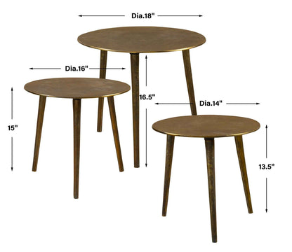 KASAI COFFEE TABLES: SET OF 3