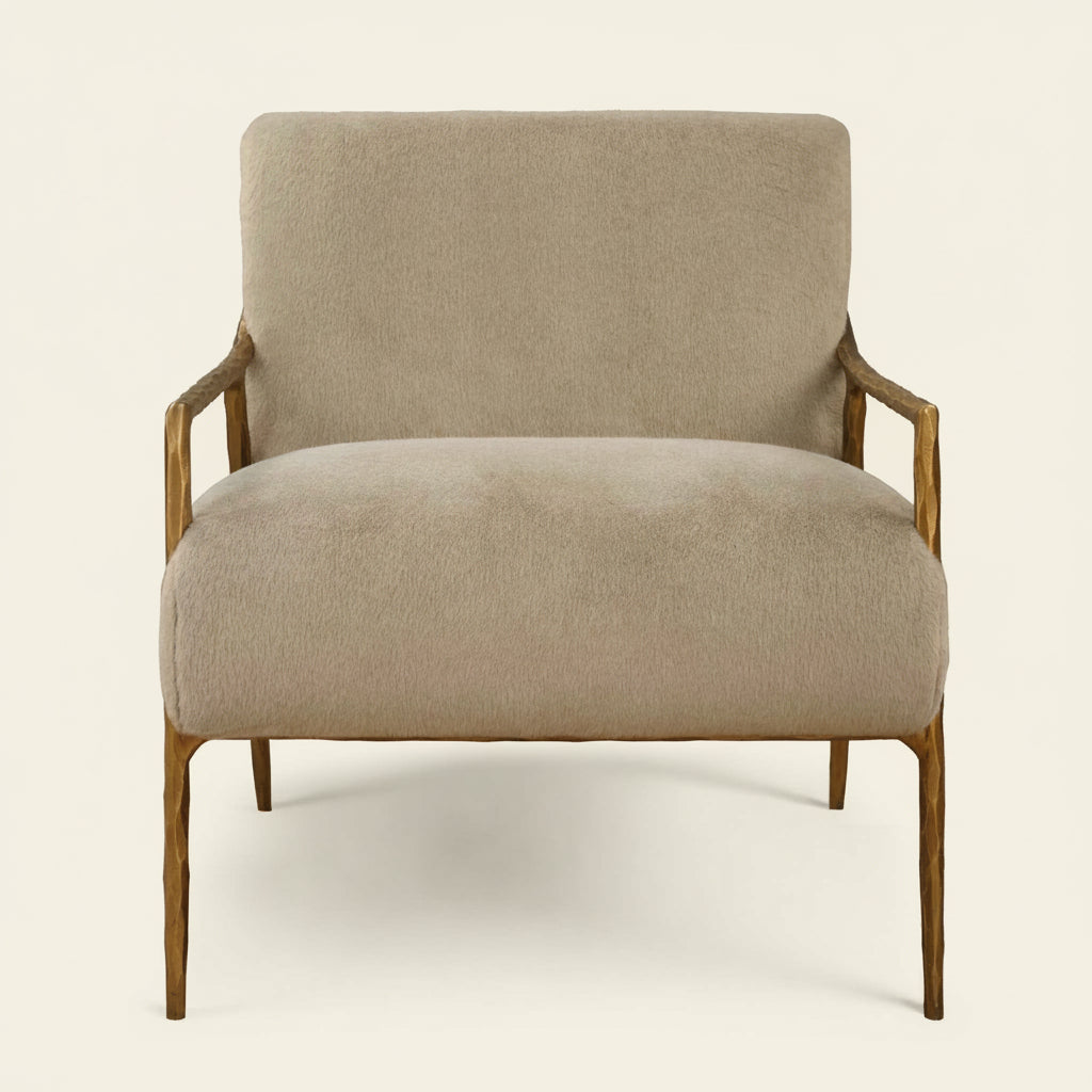 KASHMIR AGED GOLD ARM CHAIR