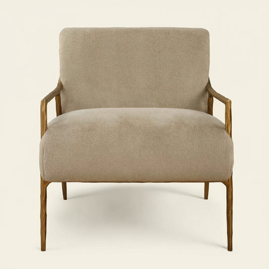 KASHMIR AGED GOLD ARM CHAIR
