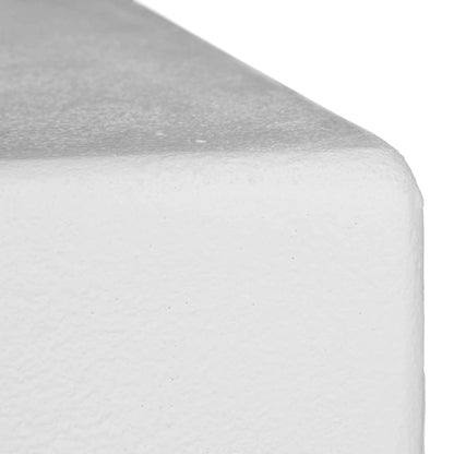 KAYA LUXE SIDE TABLE | WHITE RESIN +RECLAIMED TEAK | IN-OUTDOORS