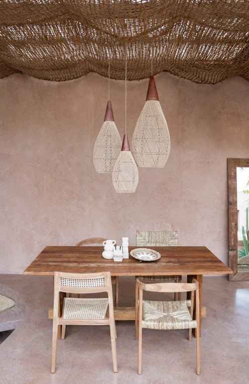 KAYU DROP PENDANT | NATURAL RATTAN | XL