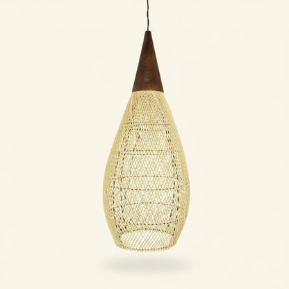 KAYU DROP PENDANT | NATURAL RATTAN | XL