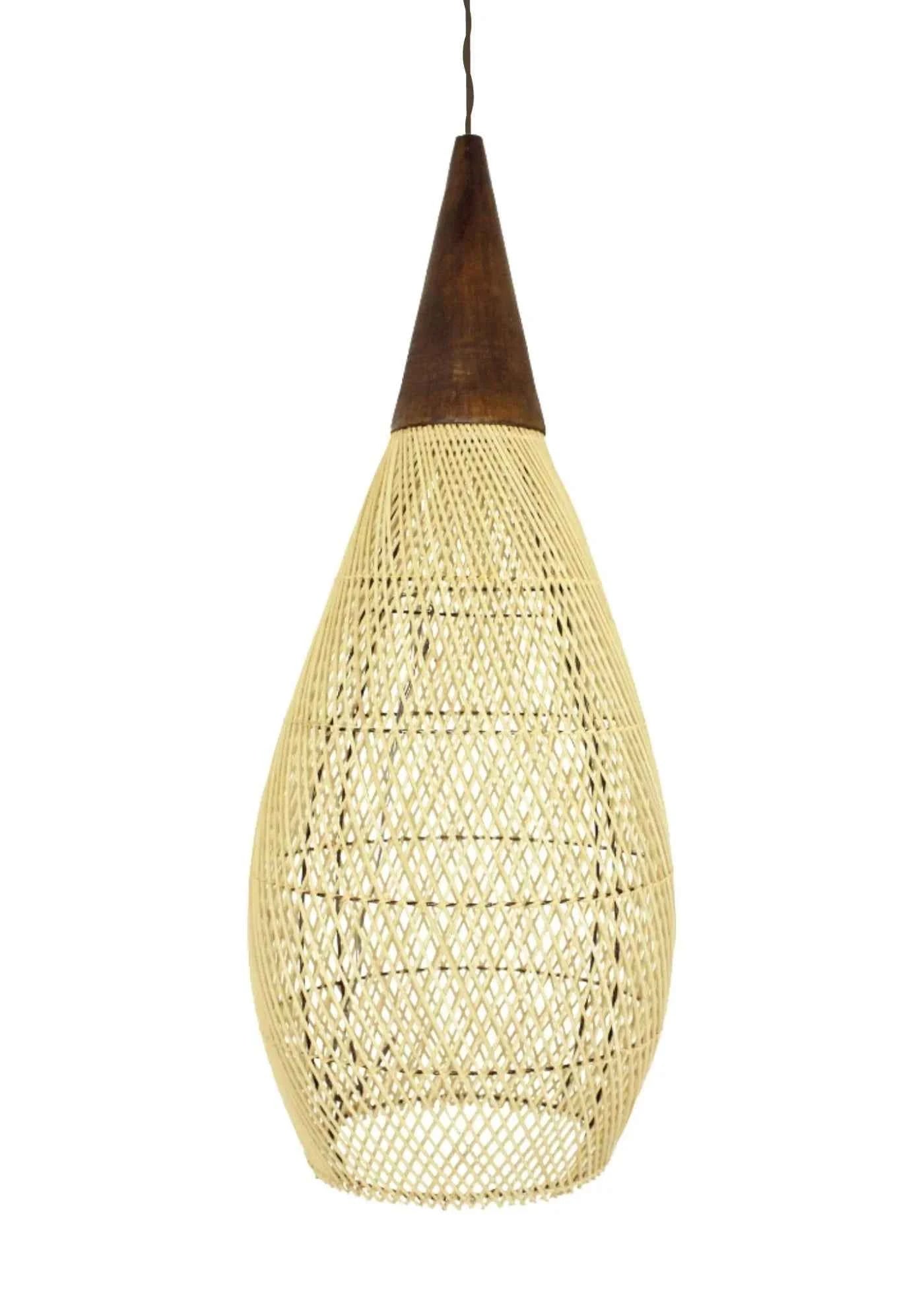 KAYU DROP PENDANT | NATURAL RATTAN | XL