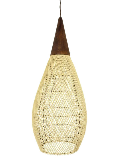 KAYU DROP PENDANT | NATURAL RATTAN | XL