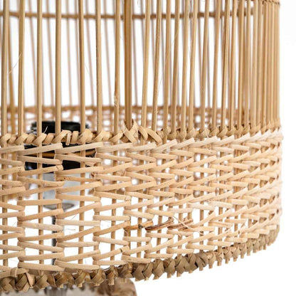 KISKA TABLE LAMP | WHITE + NATURAL
