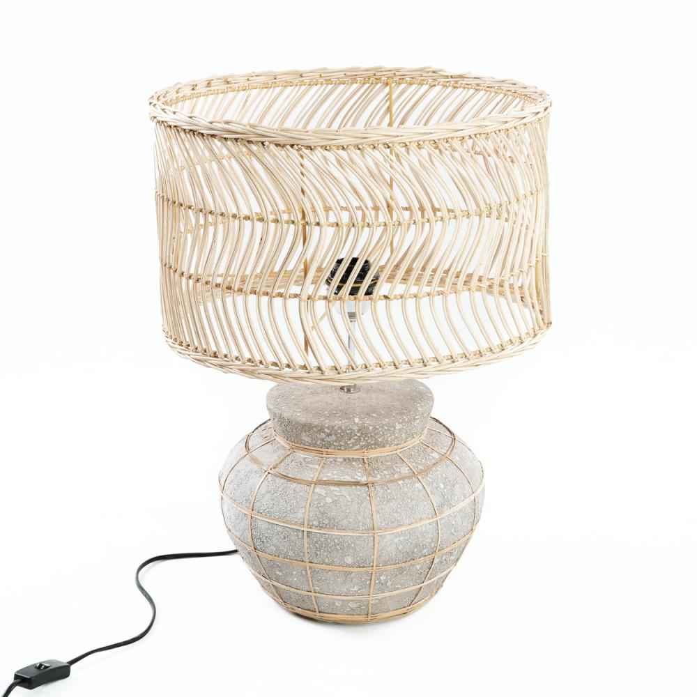 KITHIRA TABLE LAMP | NATURAL + CONCRETE