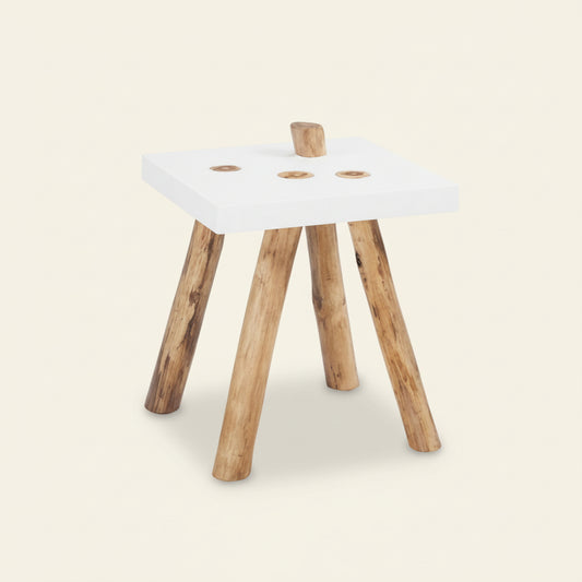 KOTA TEAK SIDE TABLE | RESIN TOP