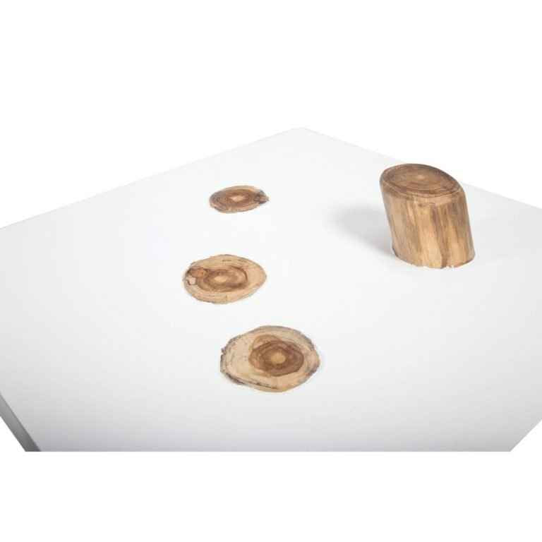 KOTA TEAK SIDE TABLE | RESIN TOP
