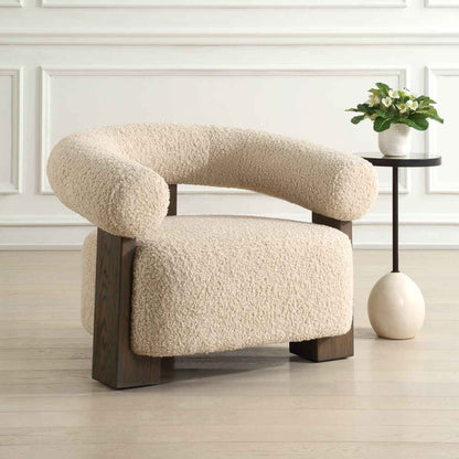 LENNOX FAUX SHEARLING ARM CHAIR