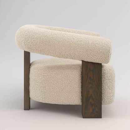 LENNOX FAUX SHEARLING ARM CHAIR